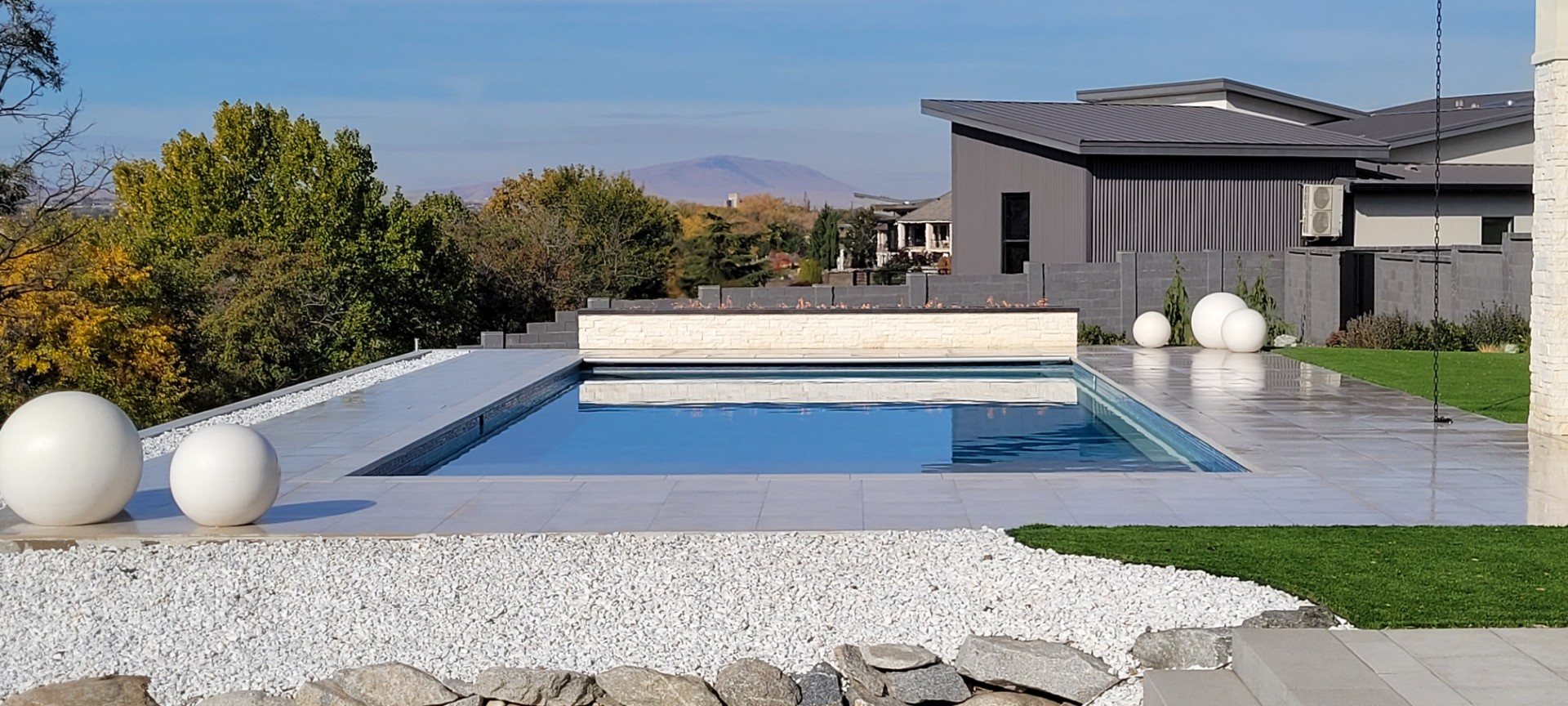 Custom all-tile pool at All Tile Pools, a custom pool built in Eastern Washington, WA by Outdoor Elements Northwest