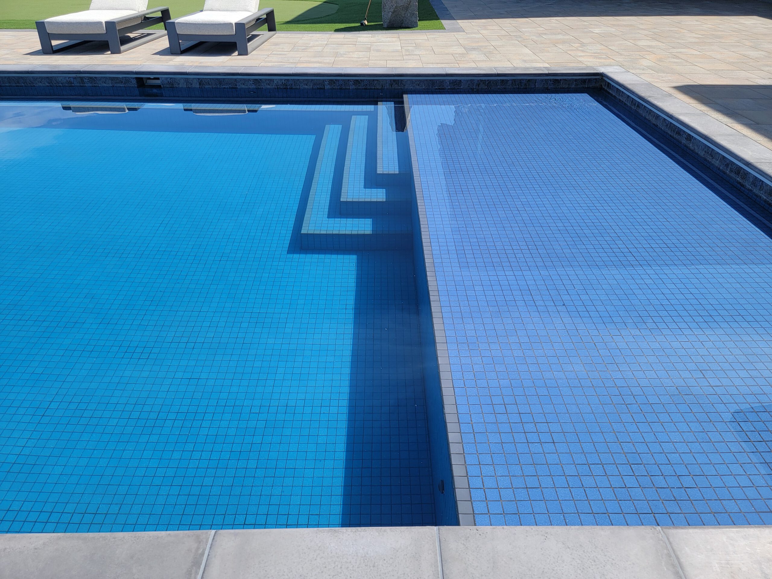 Custom all-tile pool at All Tile Pools, a custom pool built in Eastern Washington, WA by Outdoor Elements Northwest