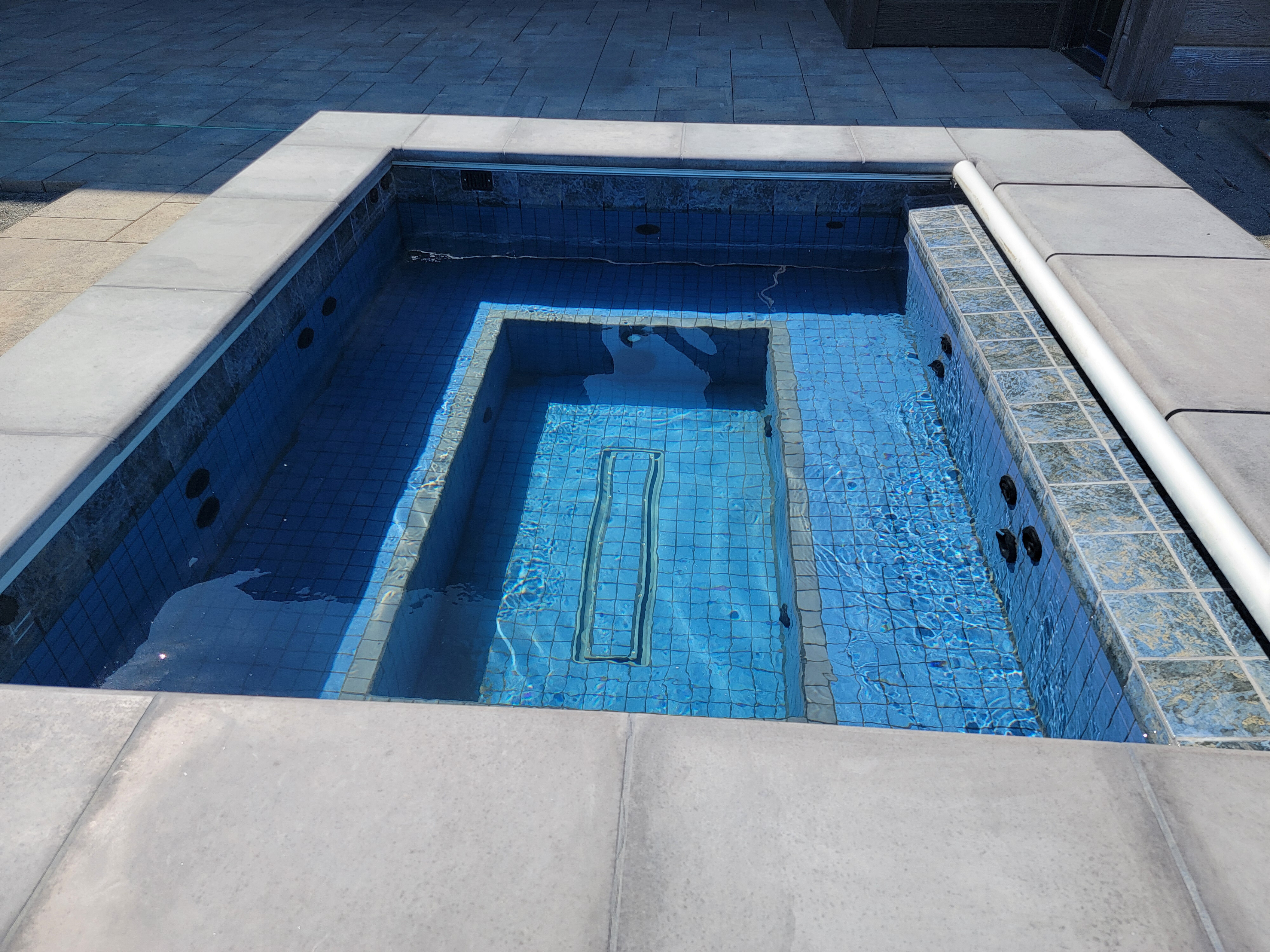 Custom all-tile pool at All Tile Pools, a custom pool built in Eastern Washington, WA by Outdoor Elements Northwest